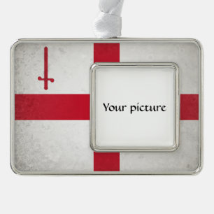 City of London Silver Plated Framed Ornament
