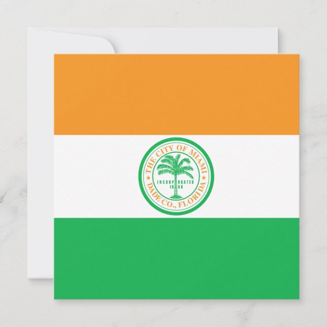 City of Miami (Florida) Flag Card (Front)