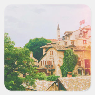 City of Mostar - Bosnia and Herzegovina Square Sticker