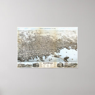 City of New Bedford Massachusetts (1876) Canvas Print
