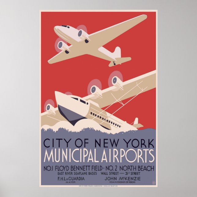 City of New York Municipal Airports Poster (Front)