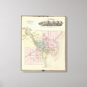 City of Oshkosh, county seat of Winnebago Co Canvas Print