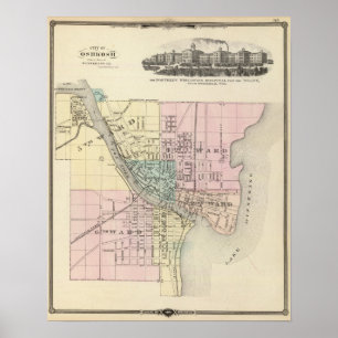 City of Oshkosh, county seat of Winnebago Co Poster