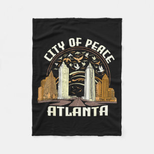 City Of Peace Atlanta Souvenir Men Women Georgia A Fleece Blanket