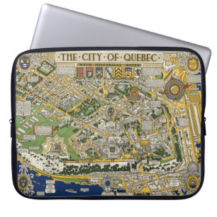 City of Quebec Map Laptop Sleeve