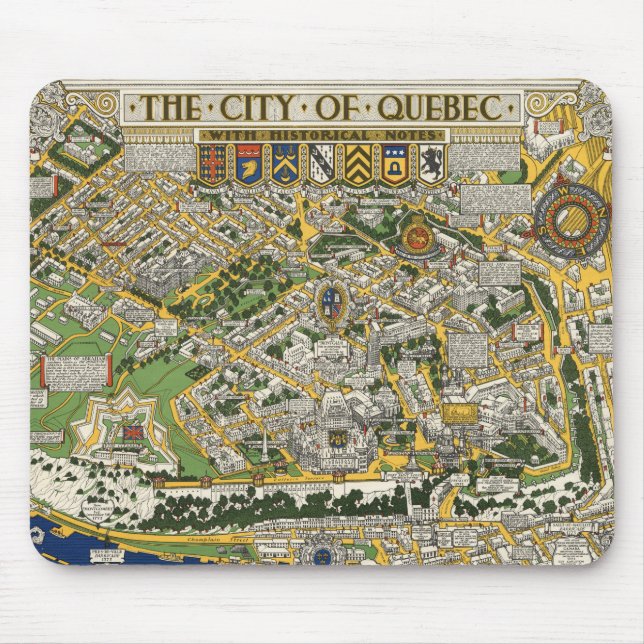 City of Quebec Map Mouse Pad (Front)