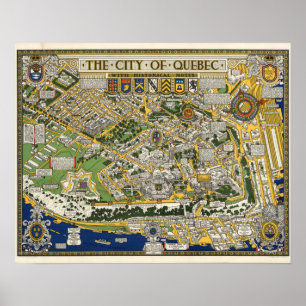 City of Quebec Map Poster