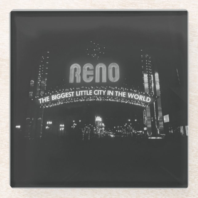 City of Reno Glass Coaster (Front)