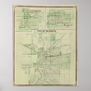 City of Richmond, Wayne Co with Centreville Poster