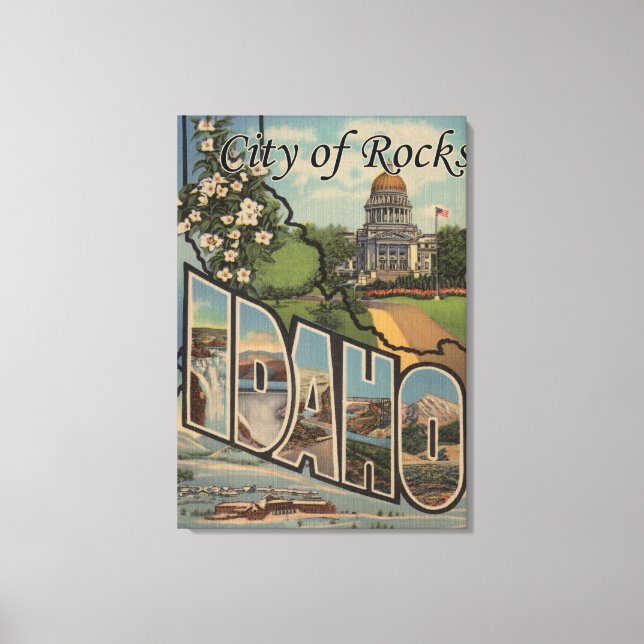 City of Rocks, Idaho - Large Letter Scenes Canvas Print (Front)