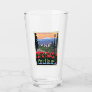 City of Roses Portland, Oregon Glass