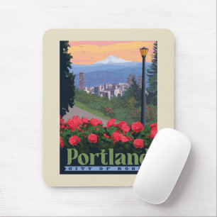 City of Roses Portland, Oregon Mouse Pad