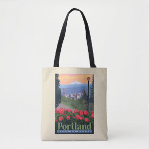 City of Roses Portland, Oregon Tote Bag