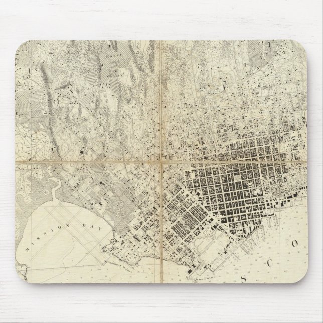 City Of San Francisco And Its Vicinity, California Mouse Pad (Front)