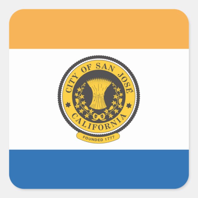 City of San Jose flag Square Sticker (Front)