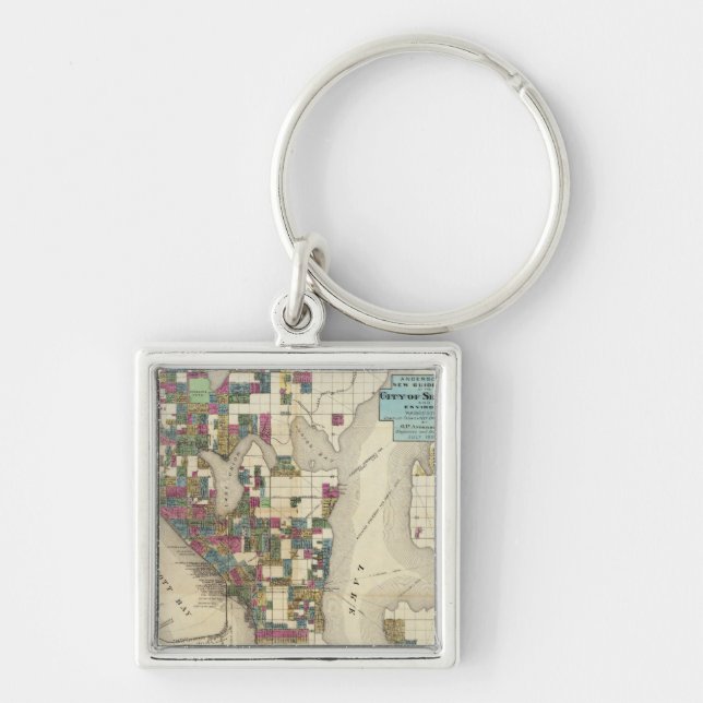 City Of Seattle And Environs Key Ring (Front)