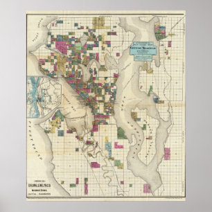 City Of Seattle And Environs Poster