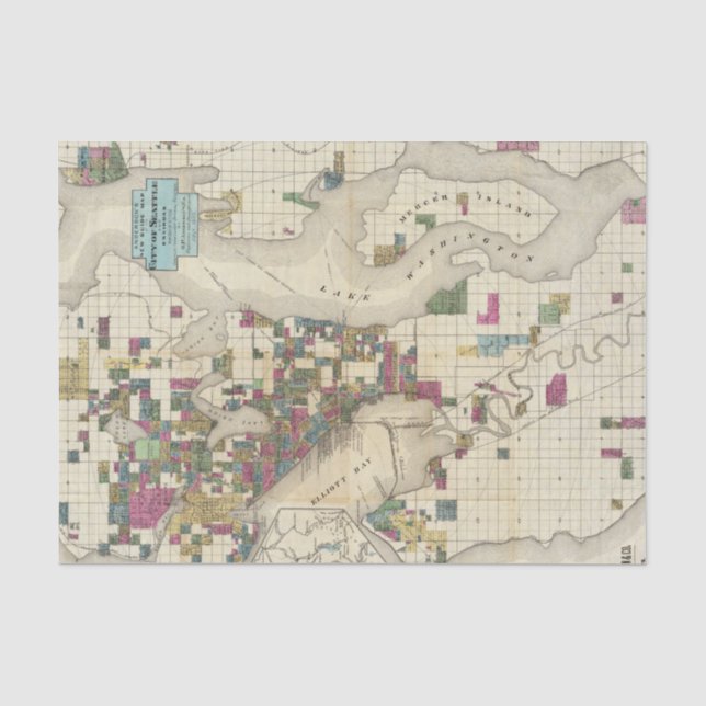 City Of Seattle And Environs Tissue Paper (Front)