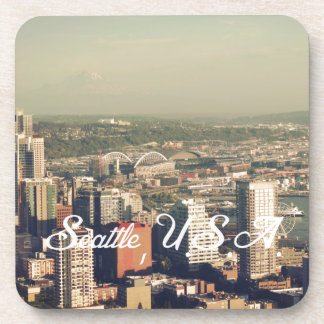 City of Seattle. View from city tower. Landscape Coaster