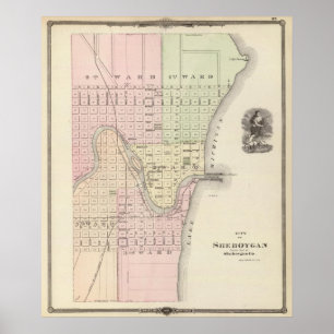 City of Sheboygan, county seat of Sheboygan Co Poster