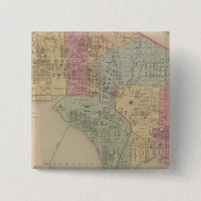 City of Washington 15 Cm Square Badge (Front)