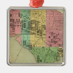 City of Washington 3 Metal Tree Decoration