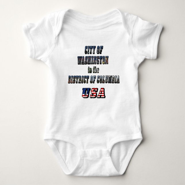 City of Washington in the District of Columbia USA Baby Bodysuit (Front)