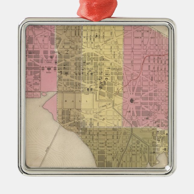 City of Washington Metal Tree Decoration (Front)