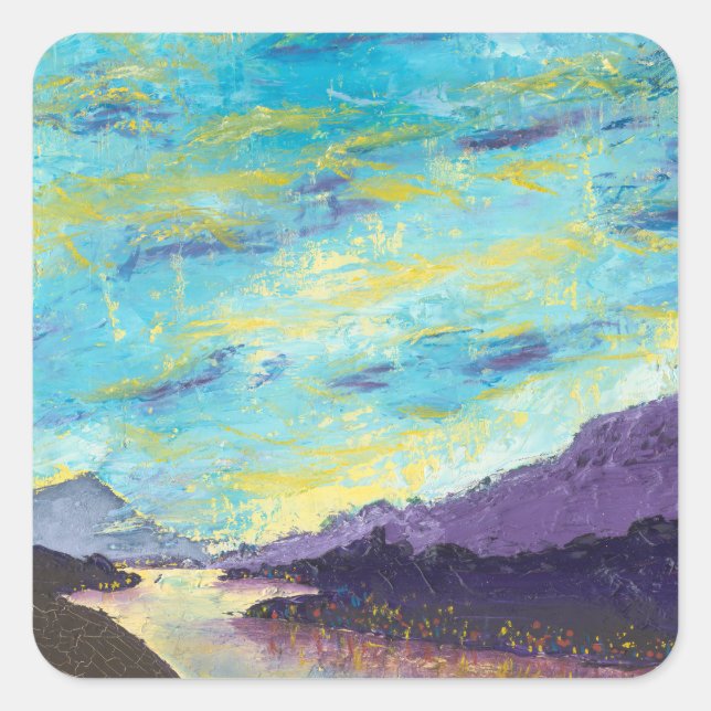 City on the Hills Square Sticker (Front)