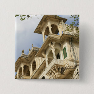 City Palace, Udaipur, Rajasthan, India 15 Cm Square Badge