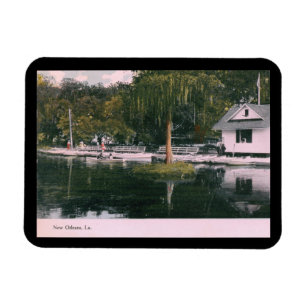 City Park, New Orleans 1909 Vintage  Magnet