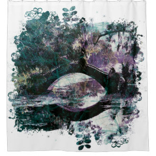 *~* City Park New Orleans Bridge Art Painting Shower Curtain