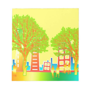 City People Rainbow Colourful Destiny Notepad
