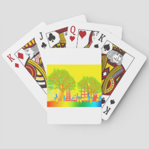 City People Rainbow Colourful Destiny Playing Cards