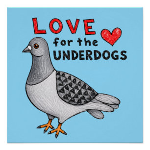 City Pigeon Poster Illustration