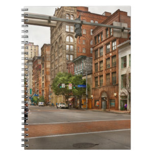City - Pittsburgh PA - Running late Spiral Notebook