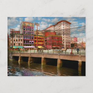 City - Providence RI - Crawford Street Bridge 1906 Postcard