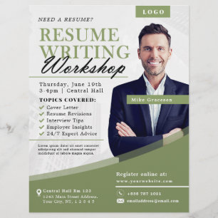 City Resume Writing Workshop Green Business Flyer