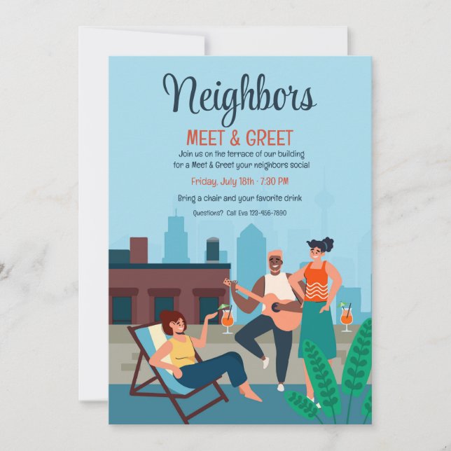 City Rooftop Party Invitation (Front)