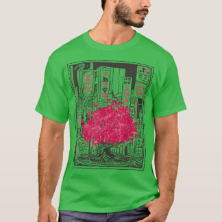 City Sakura Anime Graphic Art Japanese Cherry Blos T-Shirt