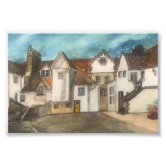 City Scape Edinburgh Close  Print by John Gilholly (Front)