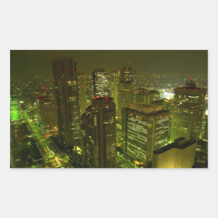City Scape Rectangular Stickers