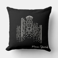 City Scape Throw Pillow