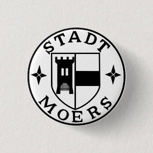 City Seal of Moers, Germany 3 Cm Round Badge