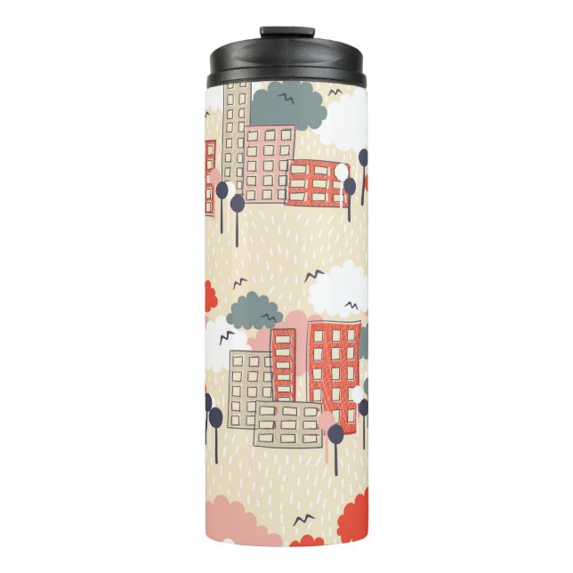 City seamless pattern thermal tumbler (Front)