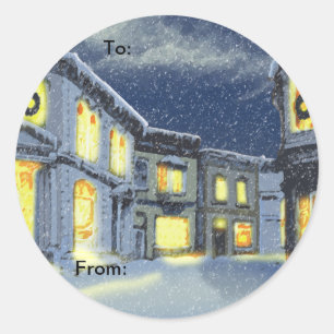 City Sidewalks Classic Round Sticker