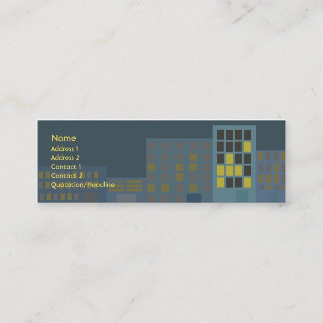 City - Skinny Mini Business Card (Front)