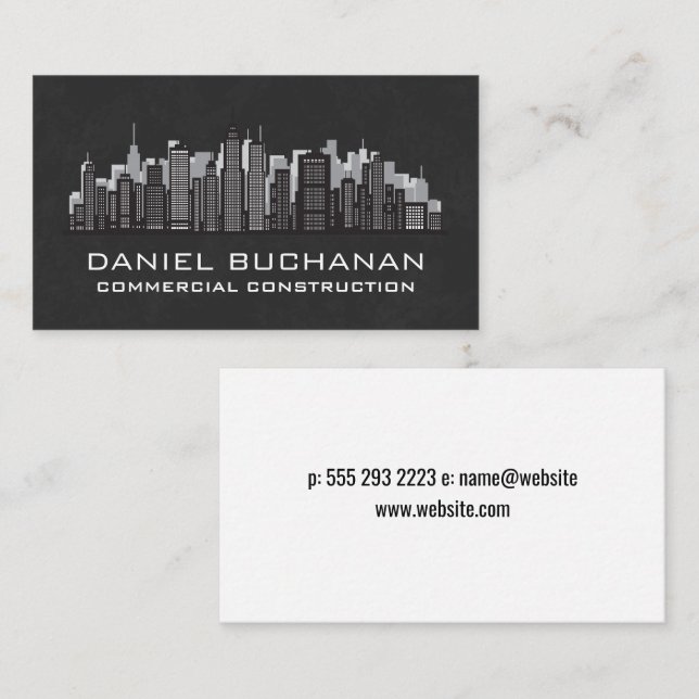 City Skyline | Buildings Business Card (Front/Back)