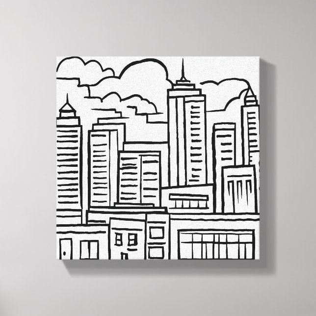 City Skyline Canvas Print (Front)