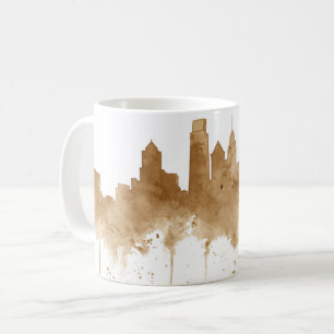 City Skyline Coffee Stain Art Mug